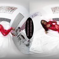 Lara Lee Red PVC Catsuit & Bull Whip StrictlyGlamourVR vr porn video