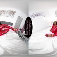 Lara Lee Red PVC Catsuit & Bull Whip StrictlyGlamourVR vr porn video