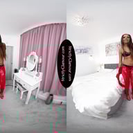 Lara Lee Red PVC Catsuit & Bull Whip StrictlyGlamourVR vr porn video