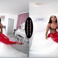 Lara Lee Red PVC Catsuit & Bull Whip StrictlyGlamourVR vr porn video