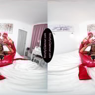 Lara Lee Red PVC Catsuit & Bull Whip StrictlyGlamourVR vr porn video