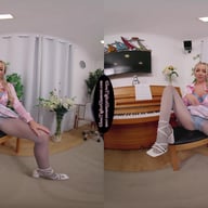 Bethany In Pink & Grey To Make Your Day GlossTightsGlamourVR vr porn video