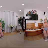 Bethany In Pink & Grey To Make Your Day GlossTightsGlamourVR vr porn video