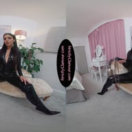 Jasmine Black Latex Catsuit Tease StrictlyGlamourVR vr porn video