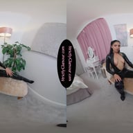 Jasmine Black Latex Catsuit Tease StrictlyGlamourVR vr porn video