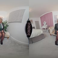 Bethany In CU Outfit With Black Glossy Legwear GlossTightsGlamourVR vr porn video