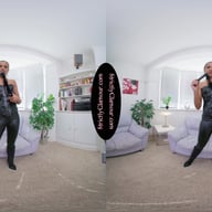 Lara Lee Black Leather Top & Skin Tight Trousers JOI StrictlyGlamourVR vr porn video