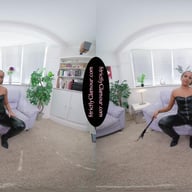 Lara Lee Black Leather Top & Skin Tight Trousers JOI StrictlyGlamourVR vr porn video