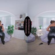 Lara Lee Black Leather Top & Skin Tight Trousers JOI StrictlyGlamourVR vr porn video
