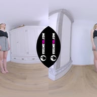 VR180 Juna Real 18yo Perfect Titties Teenager Poses Topless in Casting FeelmeVR vr porn video