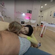 Threesome Karolina Geiman & Kammy Yammy For Old Professor VRXClouds vr porn video