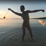 Special Fire Dancing Naked On Sunset Beach Extra Long And Hot With Redhead Lea On Vacation VRgoddess vr porn video