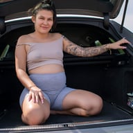 Petite Annie - Preggo Teen Fucked By The Side Of The Road In The Trunk Of The Car vr porn video