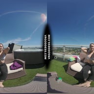 Sunny Afternoon Rooftop Dildo Masturbation College Girl Rosanna VRgoddess vr porn video