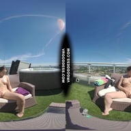 Sunny Afternoon Rooftop Dildo Masturbation College Girl Rosanna VRgoddess vr porn video