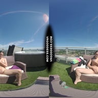 Sunny Afternoon Rooftop Dildo Masturbation College Girl Rosanna VRgoddess vr porn video