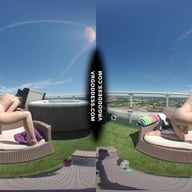 Sunny Afternoon Rooftop Dildo Masturbation College Girl Rosanna VRgoddess vr porn video