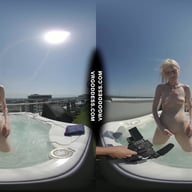 Penthouse Rooftop Jacuzzi Hot Ingrida Smoking And Masturbating In The Sun VRgoddess vr porn video