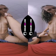 VR180 Polina Dances Private Lapdance And Rips Pantyhose And Masturbates FeelmeVR vr porn video