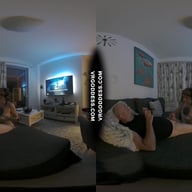 Vacation Sexy Tattooed Brille Giving Me Nasty Sloppy Wet Blowjob Between The Scenes With Mouth Cum VRgoddess vr porn video