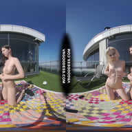 2 Hot Girls Rebeka Ruby And Ingrida Masturbating In The Sun With Glass Dildos Bubbles And Sunbathing VRgoddess vr porn video