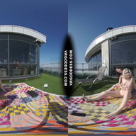 2 Hot Girls Rebeka Ruby And Ingrida Masturbating In The Sun With Glass Dildos Bubbles And Sunbathing VRgoddess vr porn video