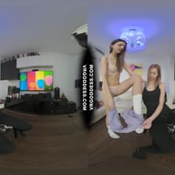 Rebeka Ruby Stripping For Bleika Then Licking Her Pussy Until She Cums Bts VRgoddess vr porn video