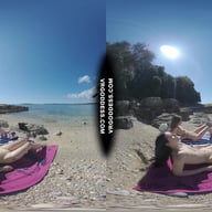 Sunny Beach Afternoon Nude Sunbathing And Searching For Shells On Vacation With Matty Josie VRgoddess vr porn video