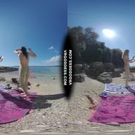 Sunny Beach Afternoon Nude Sunbathing And Searching For Shells On Vacation With Matty Josie VRgoddess vr porn video