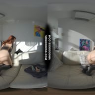 Double Pussy Dildo Gets Stuck Inside Dvp Dpp Hole Stretching Fetish Video VRgoddess vr porn video