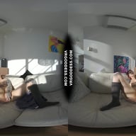 Double Pussy Dildo Gets Stuck Inside Dvp Dpp Hole Stretching Fetish Video VRgoddess vr porn video