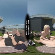 Skinny Pale Ingrida Giving Me Risky Public Rooftop Blowjob Getting Caught Letting Me Cum On Her Tits VRgoddess vr porn video