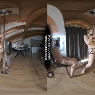 Big Boobed Model Diana Giving Private Strip Show Pole Dance For Anonymous Masked Ingrida VRgoddess vr porn video