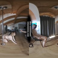 Big Boobed Model Diana Giving Private Strip Show Pole Dance For Anonymous Masked Ingrida VRgoddess vr porn video