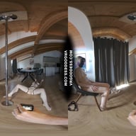 Big Boobed Model Diana Giving Private Strip Show Pole Dance For Anonymous Masked Ingrida VRgoddess vr porn video