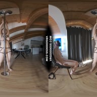 Big Boobed Model Diana Giving Private Strip Show Pole Dance For Anonymous Masked Ingrida VRgoddess vr porn video