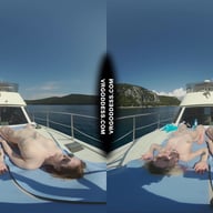 Ingrida And Diana Nude Sunbathing On A Yacht Vacation Playing With Bubbles VRgoddess vr porn video
