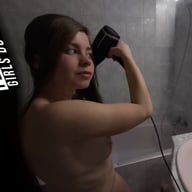 Mango Showering and Drying Hair before Dancing Lapdance for Stranger Plushies TV vr porn video