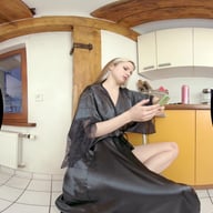 Miturasu Watches Porn And Masturbates With A Black Vibrator FeelmeVR vr porn video