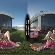 Vanessa Klein Jilling With Some Big Dildos For Deep Penetration Rooftop Bubble Sunbathing VRgoddess vr porn video