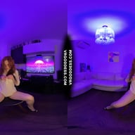 Late Night Striptease Dancer Lea Deep Glass Dildo Masturbation VRgoddess vr porn video