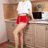 Gorgeous Russian Blonde, Iris Kiss Kiss, Has An Orgasm In The Kitchen Baberoticavr vr porn video