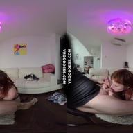 Pretty Tattooed Girl Brilla Giving Virtual Blowjob Deepthroating Cum All Over Tits VRgoddess vr porn video