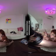 Pretty Tattooed Girl Brilla Giving Virtual Blowjob Deepthroating Cum All Over Tits VRgoddess vr porn video