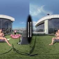 Summertime Naked Teen Sunbathing Babe Margarita Enjoying Herself In Bubbles In Sun VRgoddess vr porn video