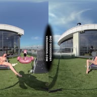 Summertime Naked Teen Sunbathing Babe Margarita Enjoying Herself In Bubbles In Sun VRgoddess vr porn video