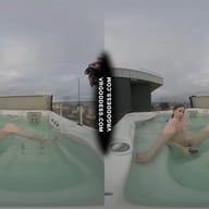 Behind The Scenes Filming Pretty Lika Rooftop Jacuzzi Dildo Masturbating VRgoddess vr porn video