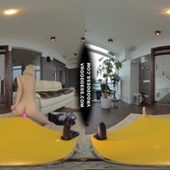 Skinny Blonde Poppy Trying Different Dildos Will It Fit Challenge Loves Big Black Ones Most VRgoddess vr porn video