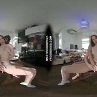 Lika With Miss Pussycat Champagne Striptease Whipped Cream Pussy Licking VRgoddess vr porn video