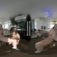 Lika With Miss Pussycat Champagne Striptease Whipped Cream Pussy Licking VRgoddess vr porn video